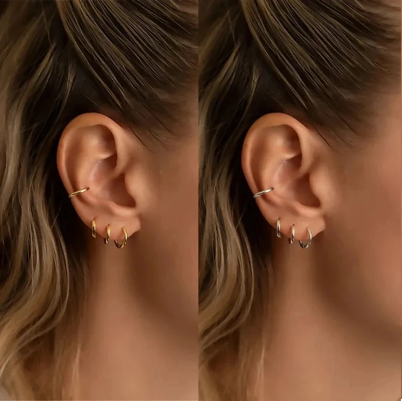 Gouden Hoepel Oorbellen - Auristelle - Elegante Dagelijkse Sieraden - Lichtgewicht Ontwerp