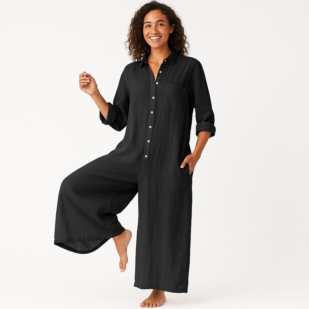 Jumpsuit - EleganceFit - V-Hals Design - Verstelbare Taille