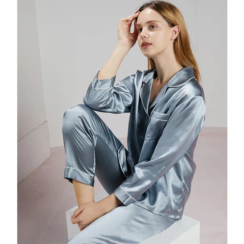 Zijden Pyjama's - LuxeSleep - Comfortabele Pasvorm - Elegante Nachtkleding