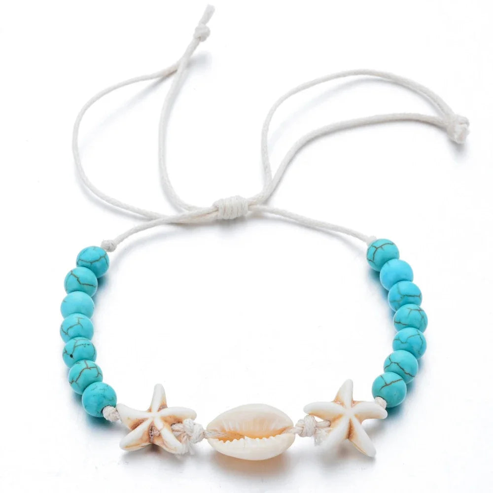 Armband - OceanWave - Sterster Charm - Vlecht Design