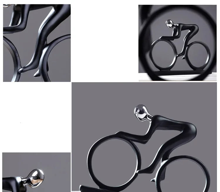 Fietsersbeeld - ArtCycle - Abstract Design - Resin Beeld