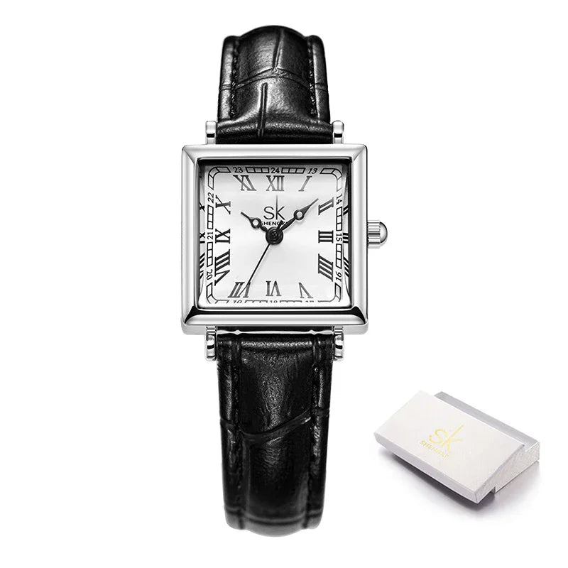 Dames Quartz Horloge - LuxeTime - Elegante Ontwerp - Lederen Band