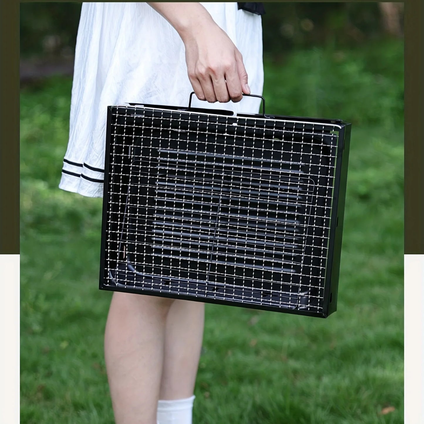 Draagbare Vouwbarbecue - GrillMax - Rookloos Ontwerp - Buiten Koken