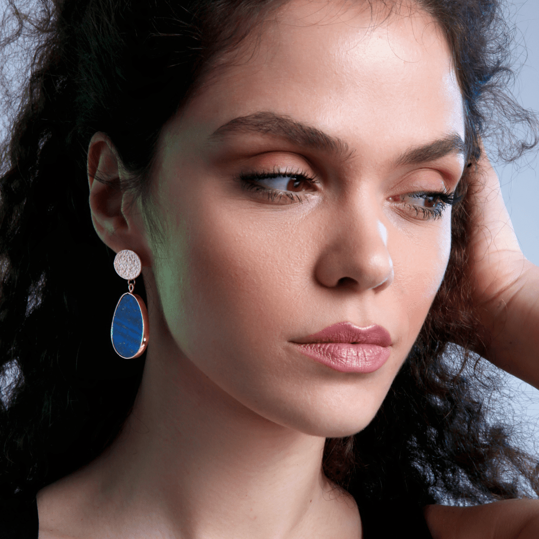 Oorbellen - HealGem - Lapis Lazuli - Beschermende Stenen