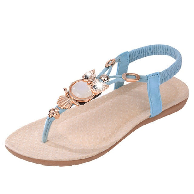Plateau sandalen - ComfortStep - Elastische Band - Speels Detail