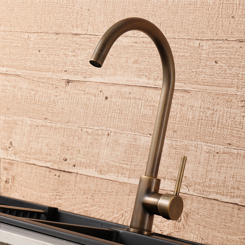 Keukenkraan - AquaVerve - Antiek Brons - Enkele Hendel Ontwerp