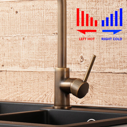 Keukenkraan - AquaVerve - Antiek Brons - Enkele Hendel Ontwerp