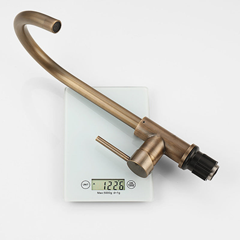 Keukenkraan - AquaVerve - Antiek Brons - Enkele Hendel Ontwerp