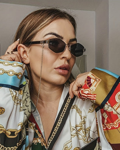 Zonnebril - GlamChain - Gouden Accent - Mode Accessoire