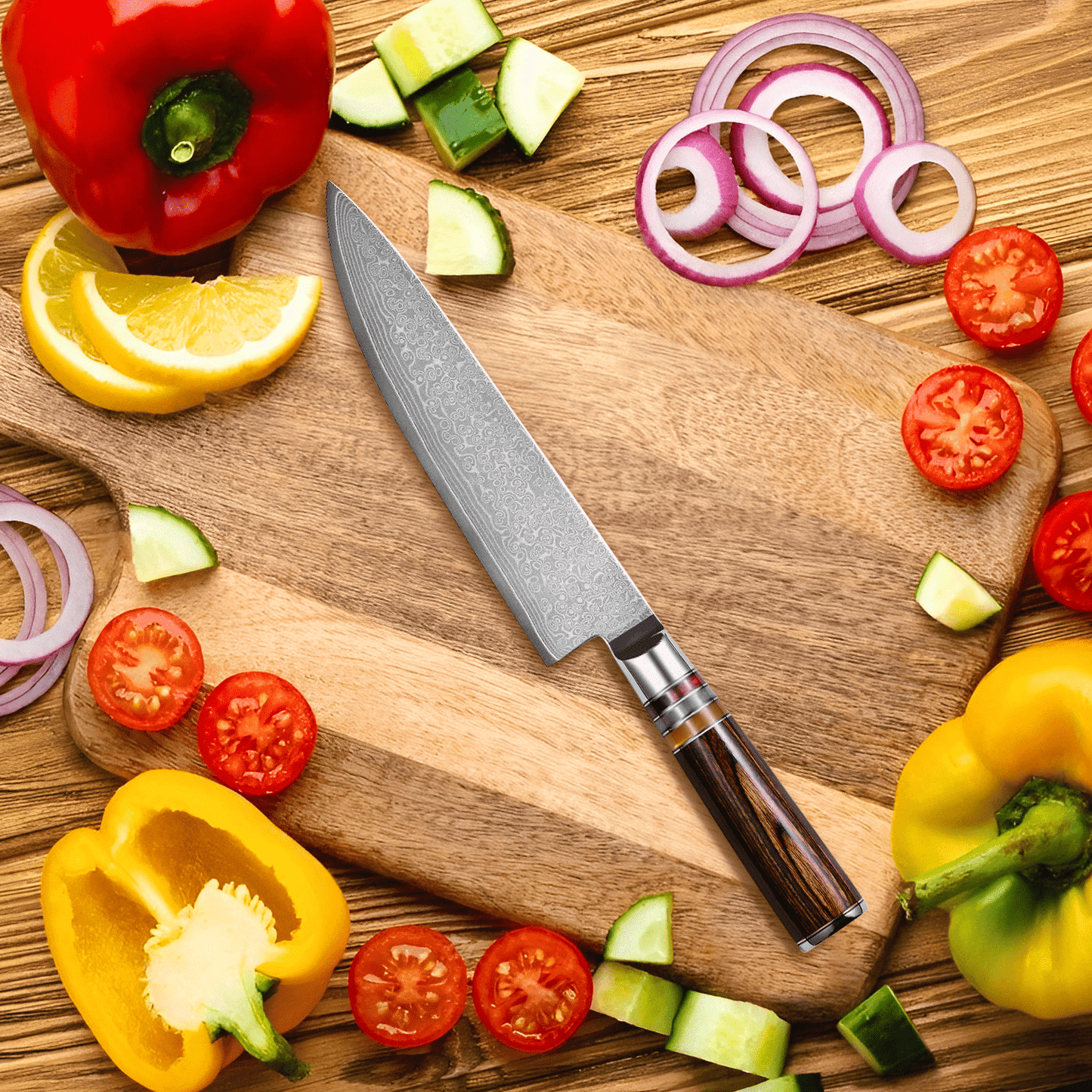 Koksmes - BladeMaster - Damascusstaal - Ergonomisch Handvat