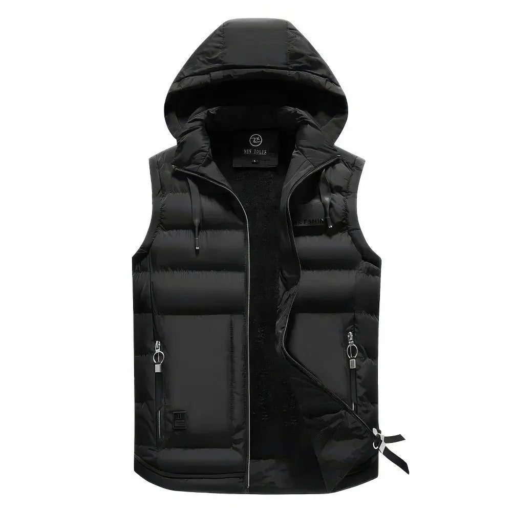Mouwloos Jack - HeatWave - Afneembare Muts - Winter Vest
