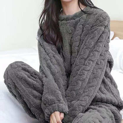 Pyjamaset - CozyLux - Warme Fleece - Elegante Stijl