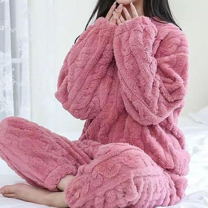 Pyjamaset - CozyLux - Warme Fleece - Elegante Stijl