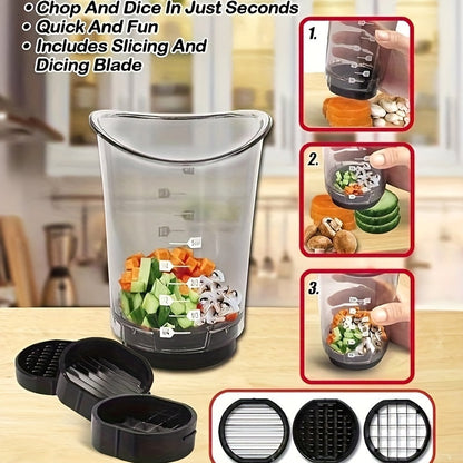 Snijder - QuickChop - 3-in-1 Functie - Compacte Cutter