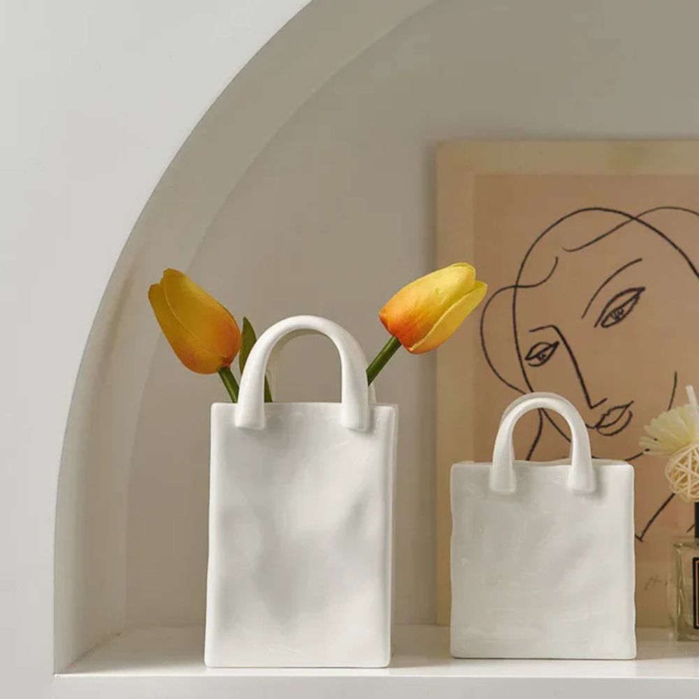 Keramische Vaas - HomeGlow - Tote-Style Design - Elegante Decor
