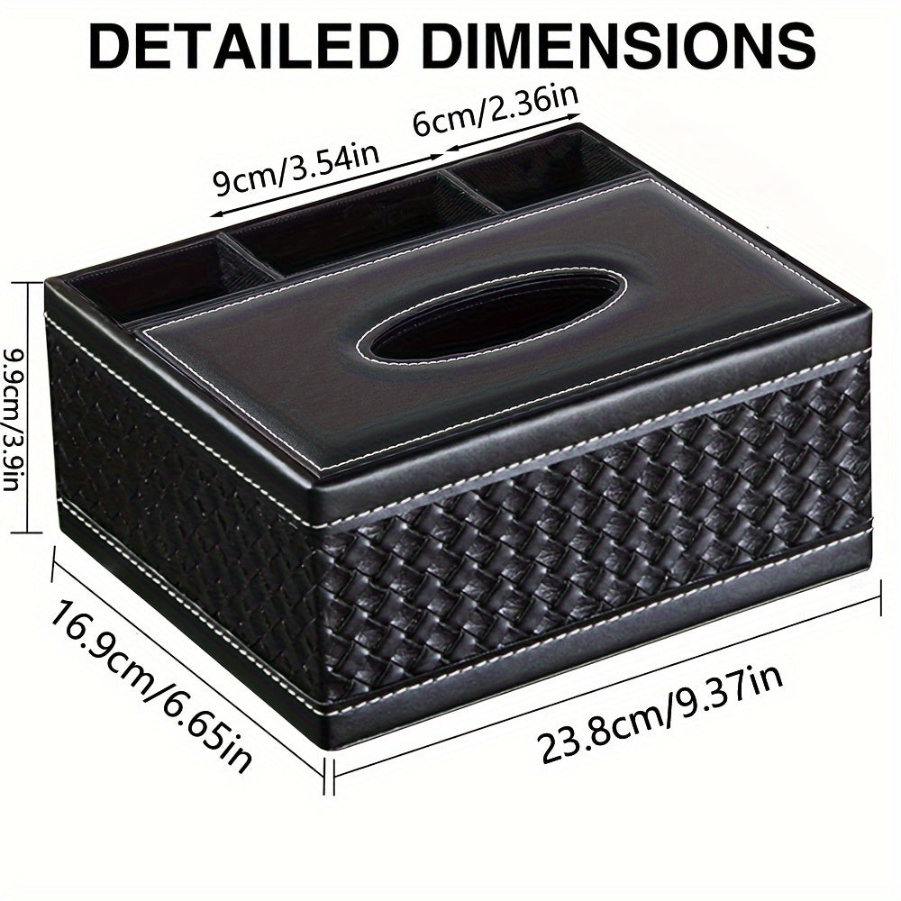 Tissuehouder - Luxora - Lederen Organizer - Meerdere Vakken