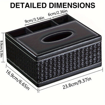 Tissuehouder - Luxora - Lederen Organizer - Meerdere Vakken