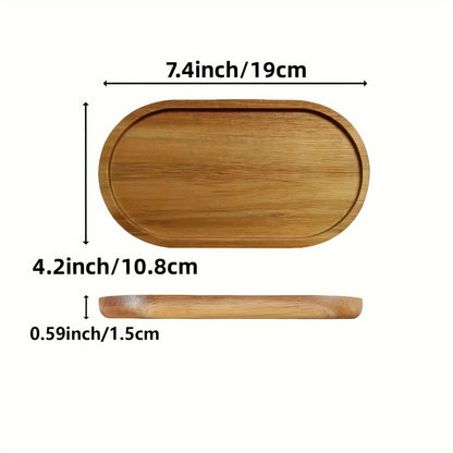 Houten Dienblad - LuxeWood - Elegante Ovale Vorm - Duurzaam Keuken Accessoire