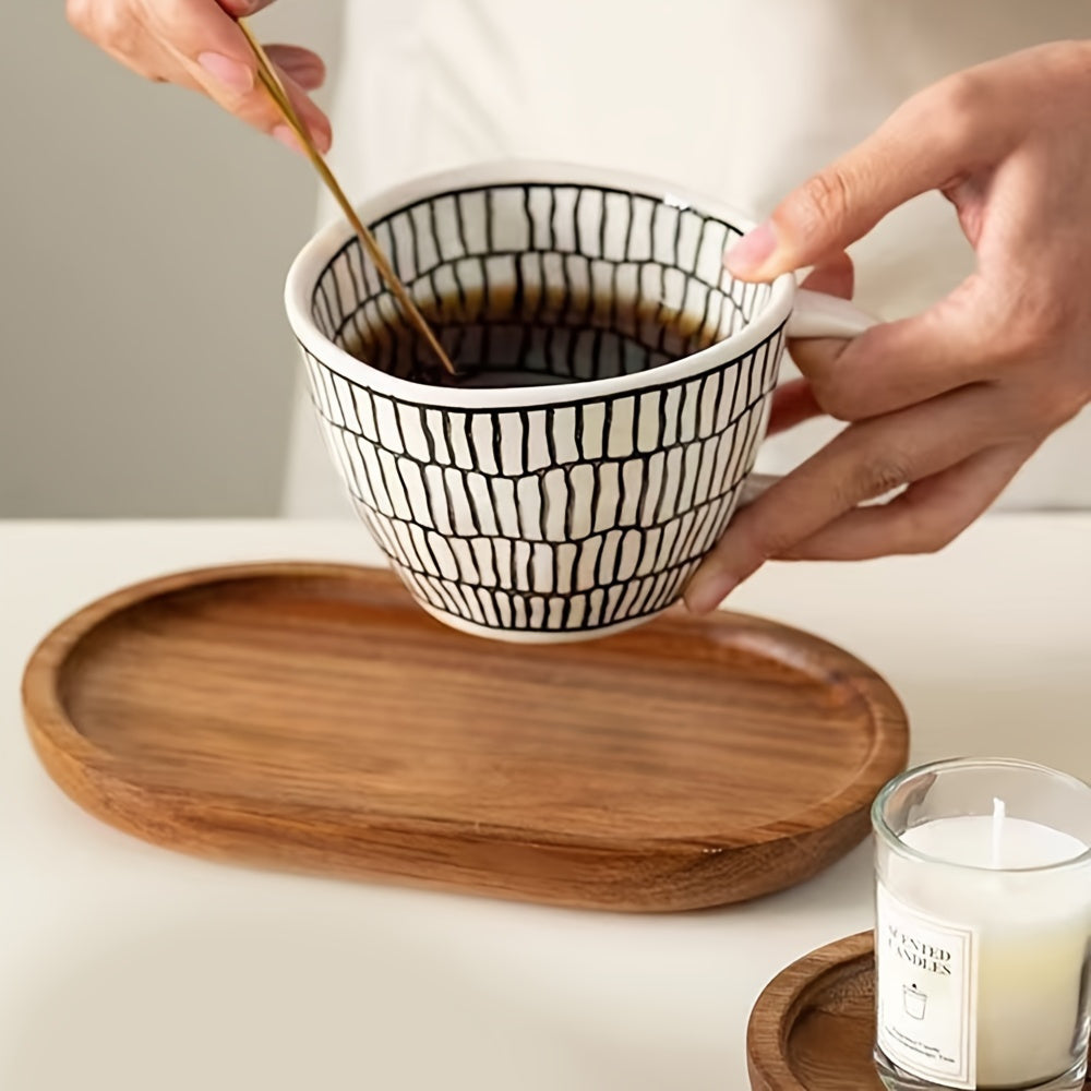 Houten Dienblad - LuxeWood - Elegante Ovale Vorm - Duurzaam Keuken Accessoire