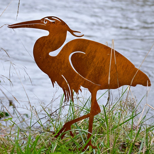 Tuinsteker - HeronCraft - Rustiek Metaal - Buitenversiering