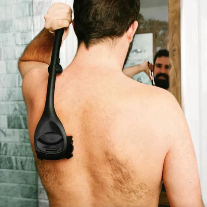 Rugmes - SmoothShave - Lange Handgreep - Dubbel Mes Design