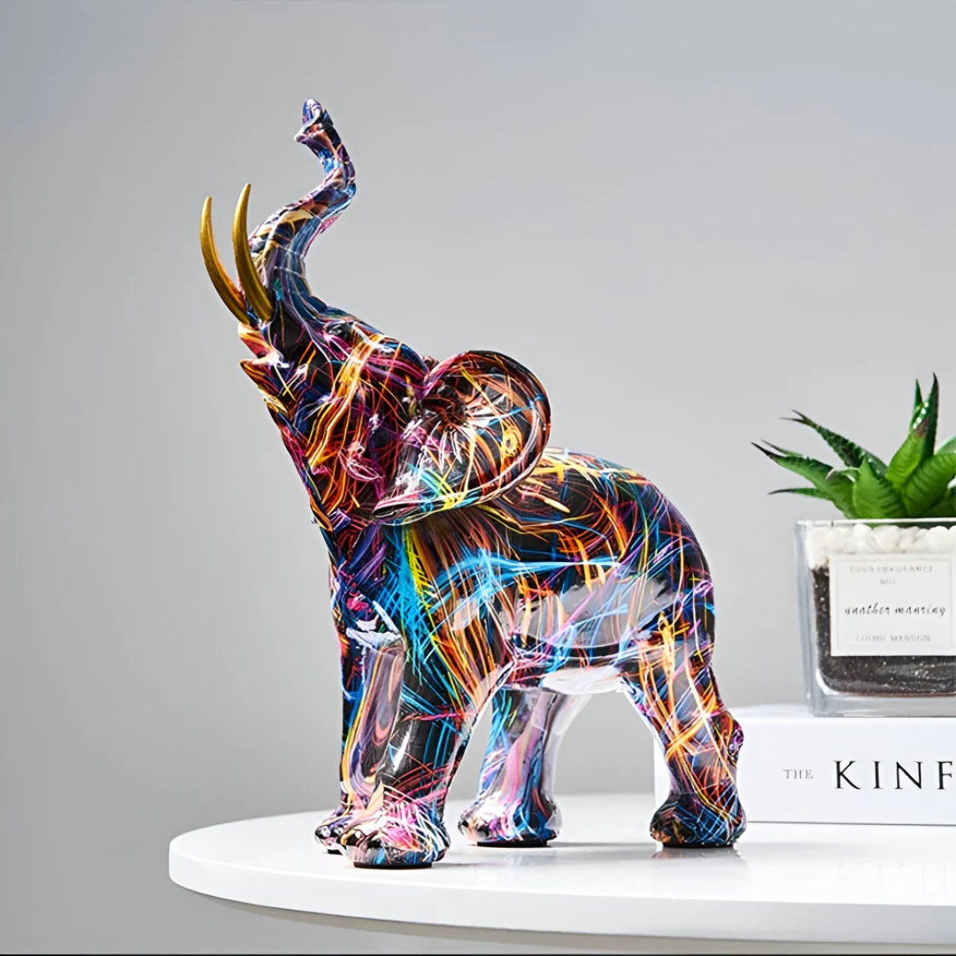 Olifant Beeld - MajestiArt - Artistieke Sculptuur - Woondecoratie