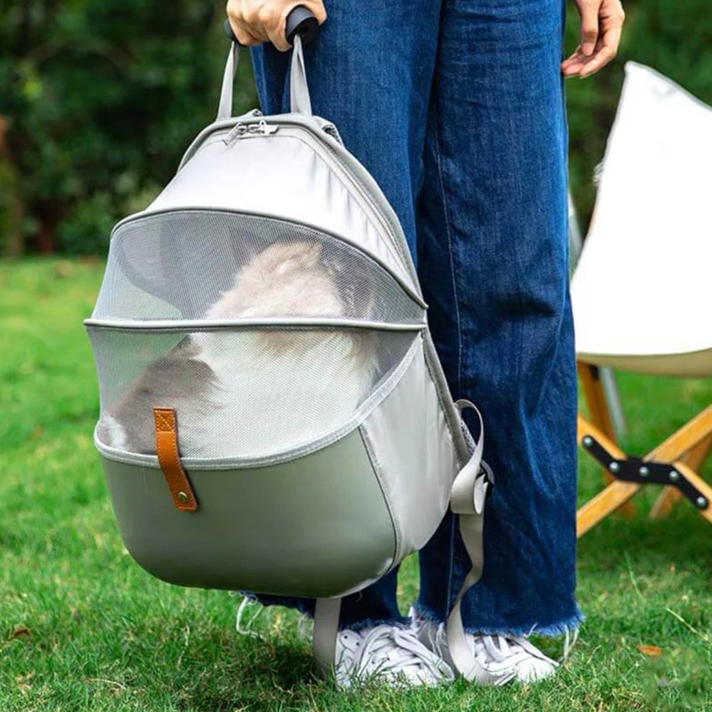 Draagbare Huisdier Rugzak - PawVoyage - Ademend Ontwerp - Opvouwbaar & Lichtgewicht