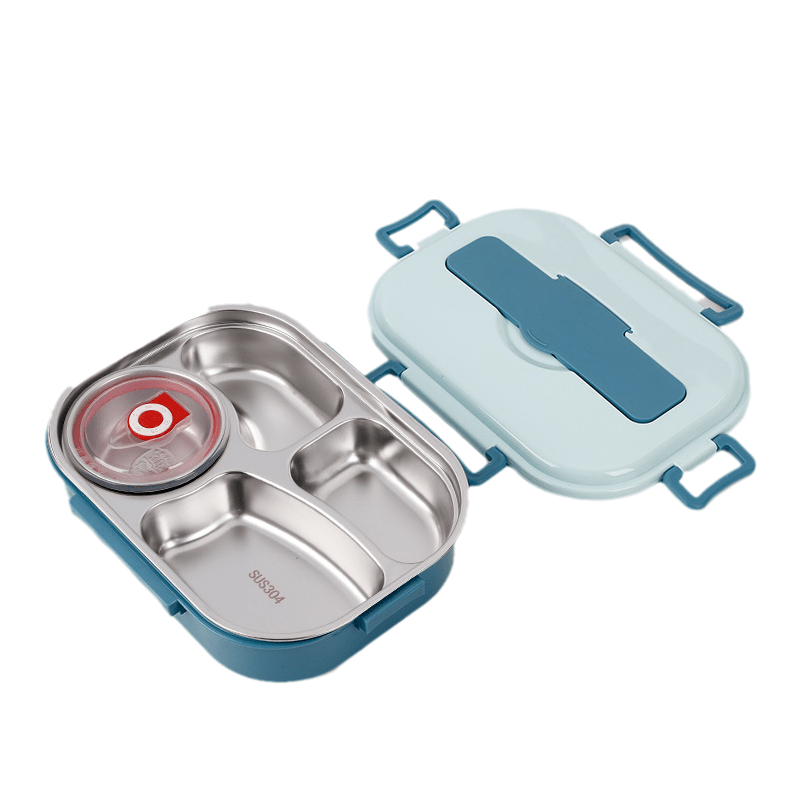 Lunchbox - ThermoBox - 4 Compartimenten - Soepkom Inbegrepen