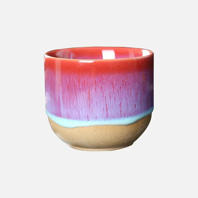 Theekop - ColorGlow - Keramisch Design - Elegant met Verf Druppels