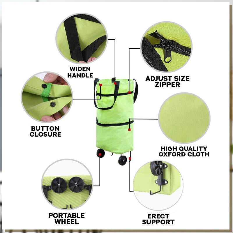 Boodschappentas - ShopEase - Draagbare Wielen - Gemakkelijk Ontwerp