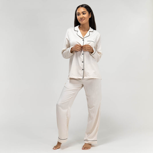 Pyjama Set - LuxeDream - Satijnen Stof - Elegante Comfort
