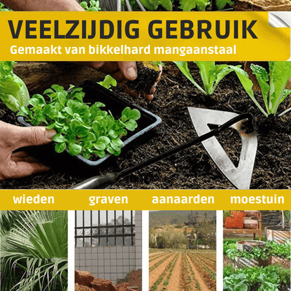 Holle Hark - GardenPro - Grond Losmaken - Duurzaam Stalen Mes