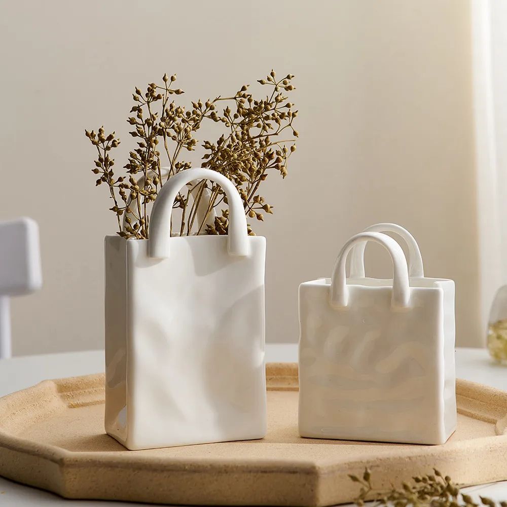 Keramische Vaas - HomeGlow - Tote-Style Design - Elegante Decor
