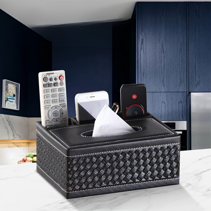 Tissuehouder - Luxora - Lederen Organizer - Meerdere Vakken