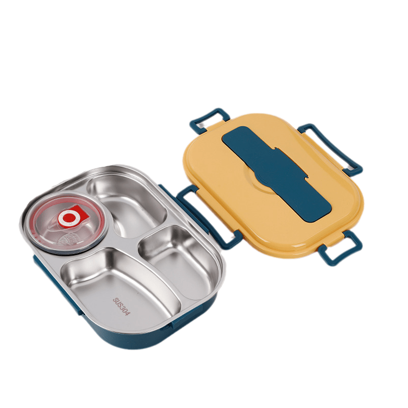 Lunchbox - ThermoBox - 4 Compartimenten - Soepkom Inbegrepen