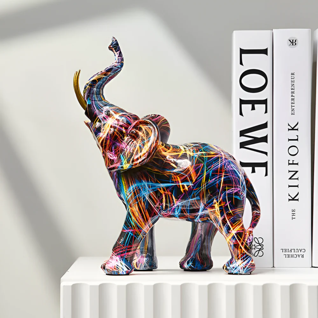 Olifant Beeld - MajestiArt - Artistieke Sculptuur - Woondecoratie