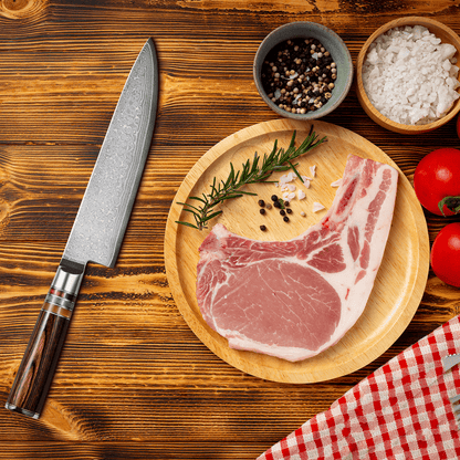 Koksmes - BladeMaster - Damascusstaal - Ergonomisch Handvat