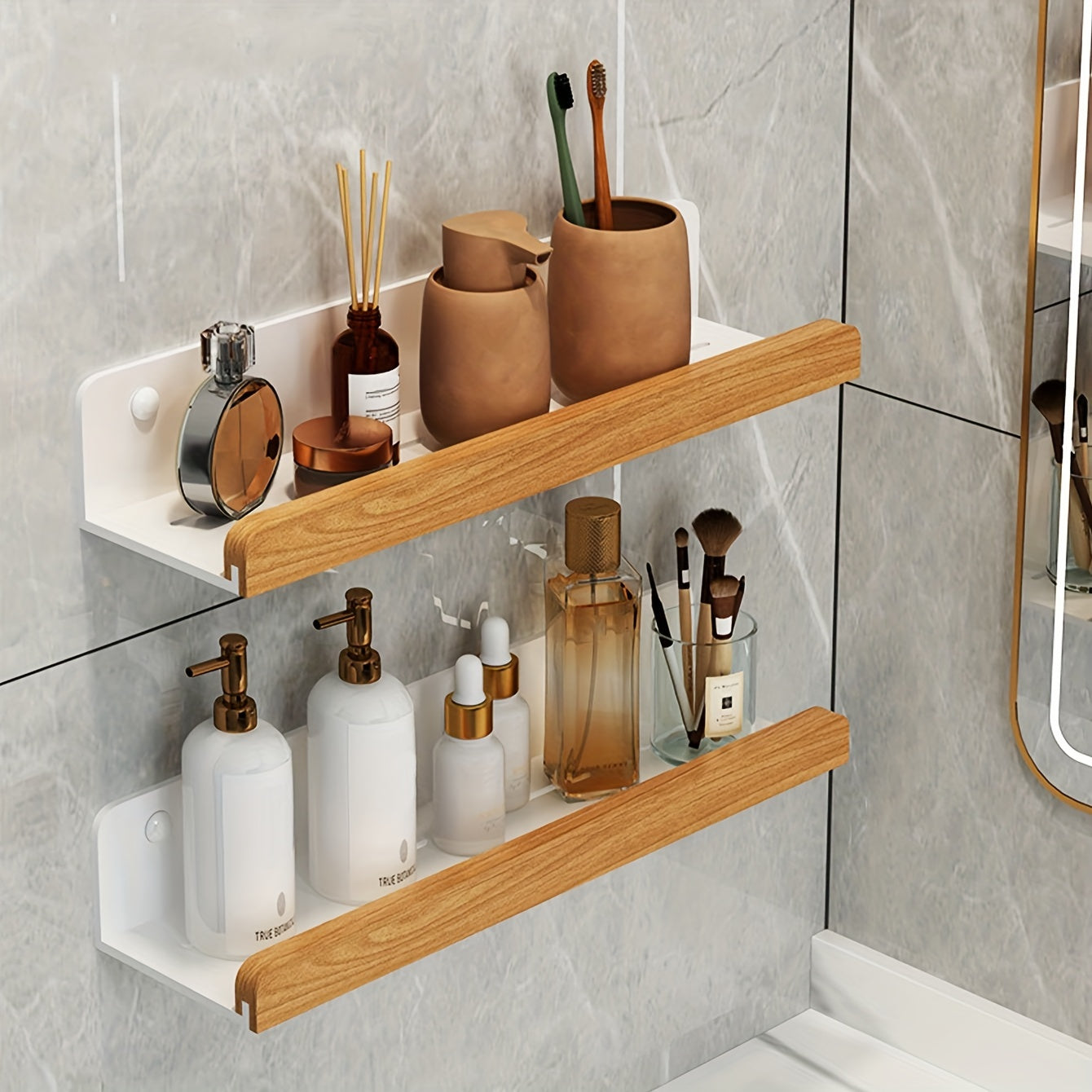 Opslagrek - RustiRack - Muurbevestigd - Douche Organizer