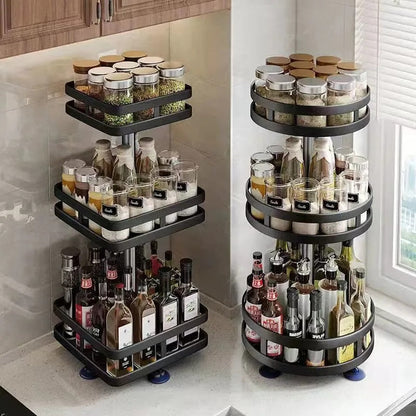 360° Draaibaar Opbergrek - FlexiStore - Specerijen Organizer - Multifunctionele Tray