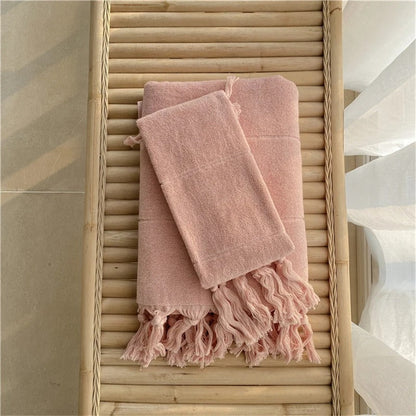 Katoenen Handdoek - PureTowel - Handgeknoopt - Franjes Design