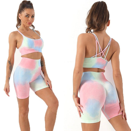 Fitnessset - FlexFit - Tie-Dye Ontwerp - Comfortabele Loungewear