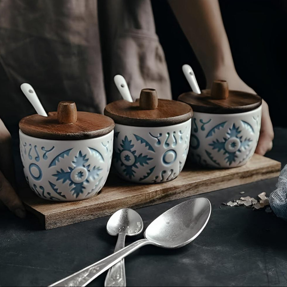 Opbergpotten - EleganStone - Keramisch Design - Smaakvolle Organisatie