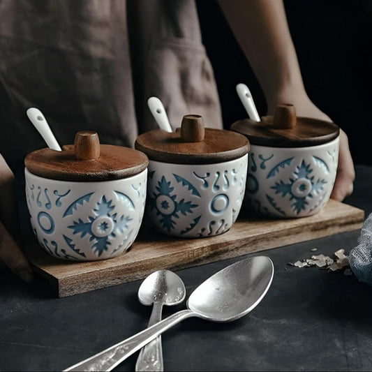 Opbergpotten - EleganStone - Keramisch Design - Smaakvolle Organisatie