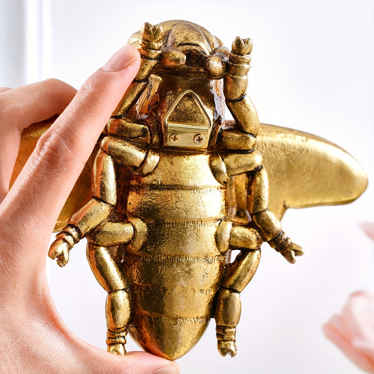 Wanddecoratie - BeeVibe - Gouden Hars - 3D Honingbij Ornament