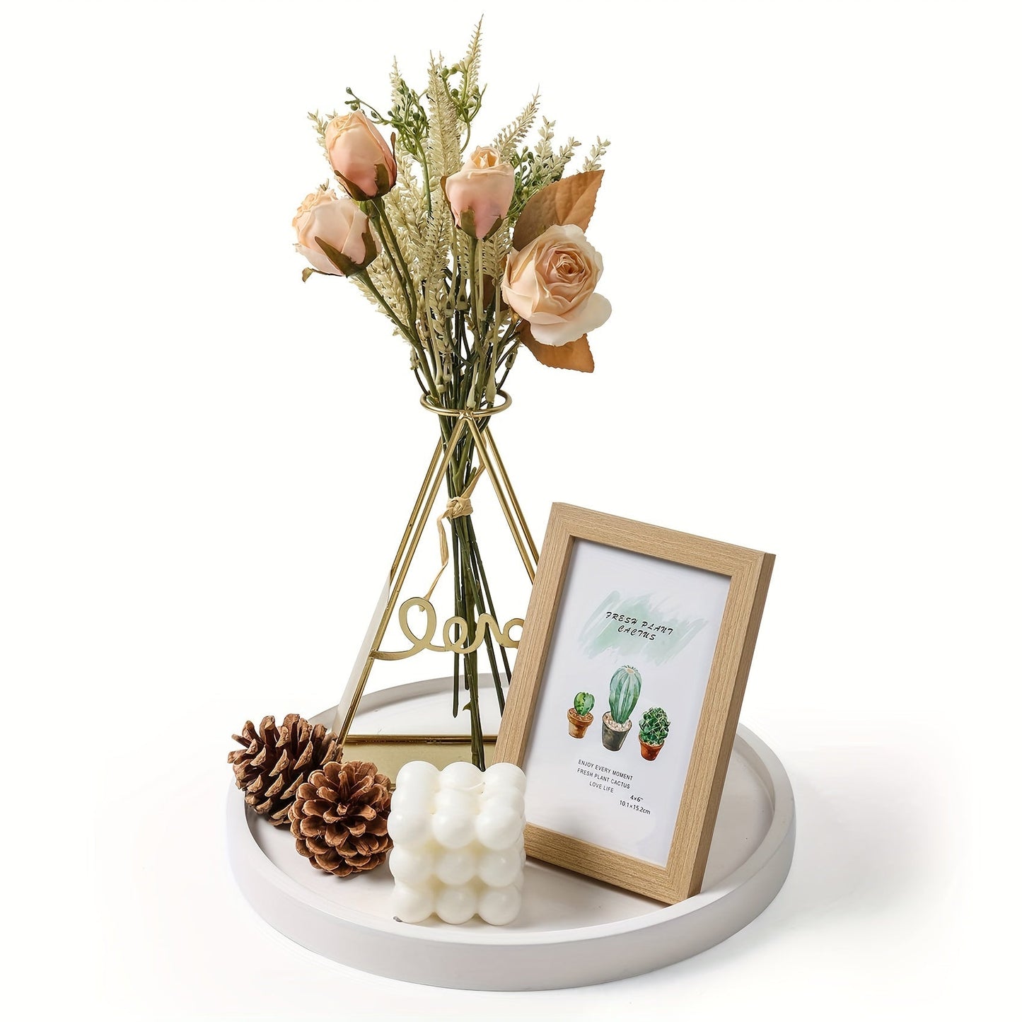 Houten Dienblad - DecoWood - Natuurlijke Accenten - Boho Stijl