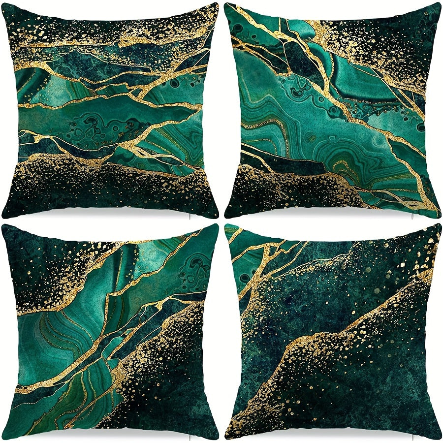 Kussenhoezen - CozyHome - Decoratief Set - Smaragdgroen