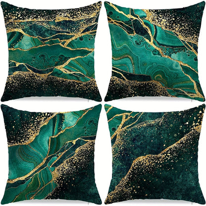 Kussenhoezen - CozyHome - Decoratief Set - Smaragdgroen