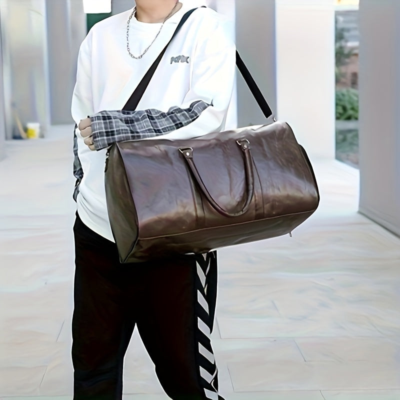 Lederen Reis Tas - LuxeVoyage - Schoencompartiment - Grote Capaciteit Bagage