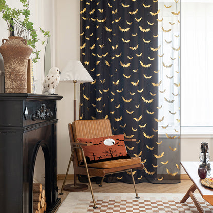 Gordijnen - GlowMax - Vleermuisprint - Transparant Polyester