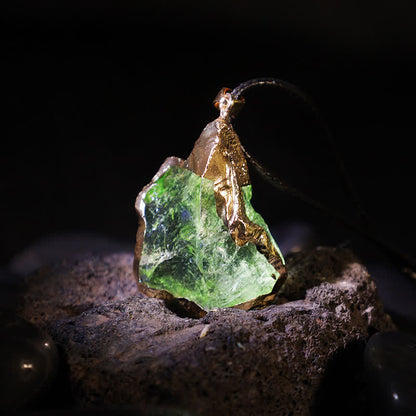 Moldaviet Kristallen Ketting - Verdana - Rauwe Edelsteen Energie - Helende Sieraden